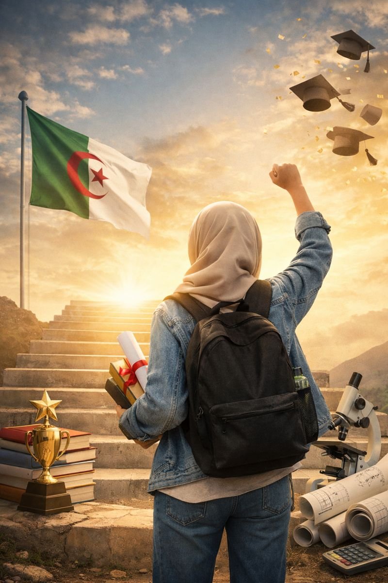 من 13 إلى 18 في البكالوريا: رحلة طالبة جزائرية حولت الفشل إلى نجاح باهر