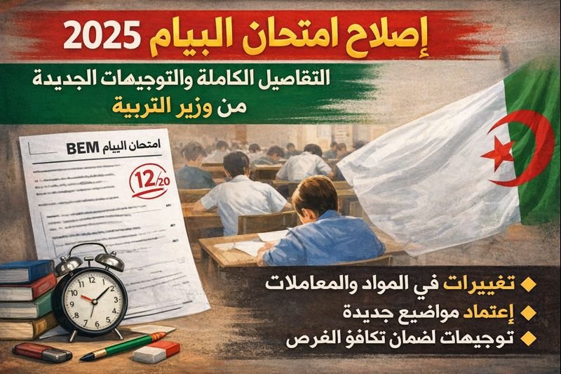 إصلاح امتحان البيام 2025: التفاصيل الكاملة والتوجيهات الجديدة من وزير التربية