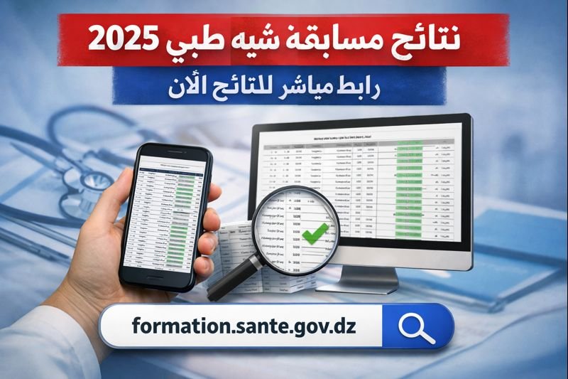 🔴 نتائج مسابقة شبه طبي 2025 - formation.sante.gov.dz رابط مباشر للنتائج الآن