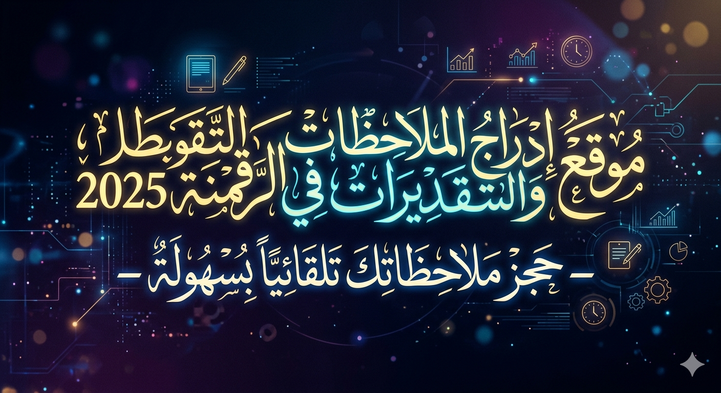 موقع إدراج الملاحظات والتقديرات في الرقمنة 2025 – حجز ملاحظاتك تلقائياً بسهولة