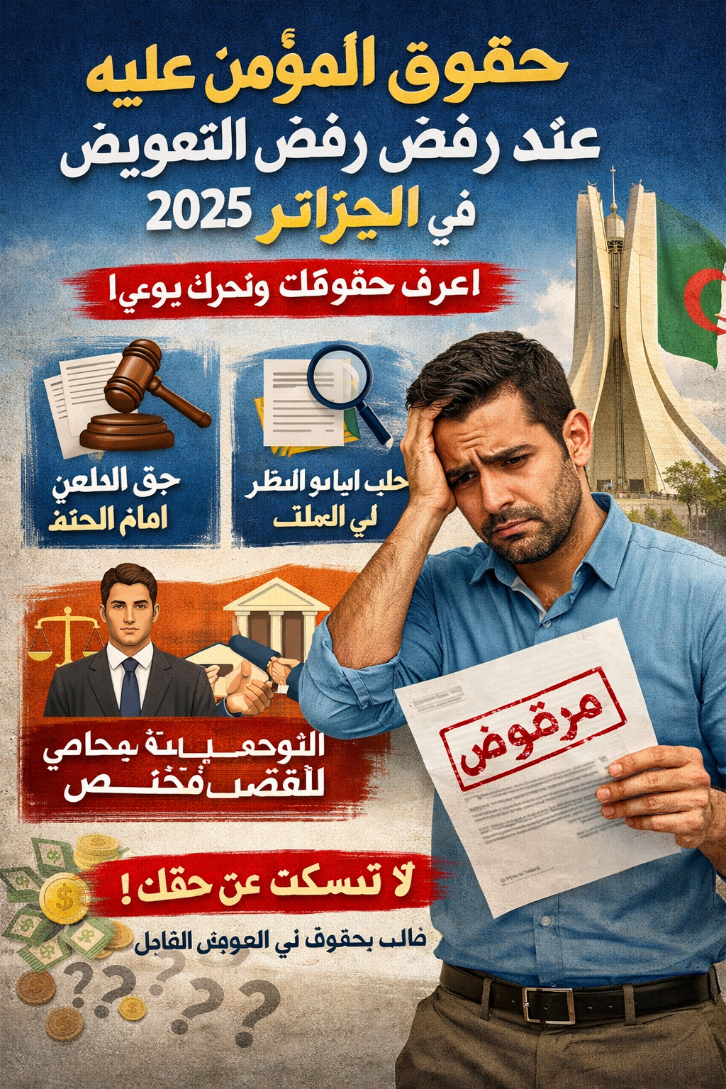 حقوق المؤمَّن عليه عند رفض التعويض في الجزائر 2025