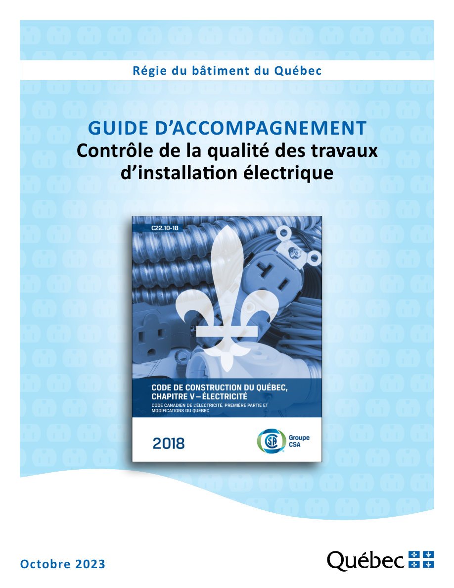 RBQ Guide — Quality Control for Electrical Work (Quebec)